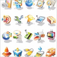 Vector 3D Icon Set