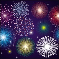 vector 5 brilliant fireworks fireworks