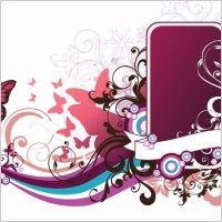 Vector Abstract Floral Frame