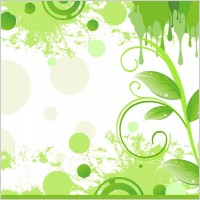 Vector Abstract Grunge Floral Background