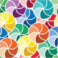 Vector Abstract Seamless Umbrellas Pattern Background