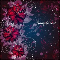 vector background floral fantasy 02