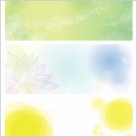 Vector Banners with Floral Background