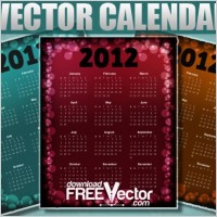 Vector Calendar For 2012