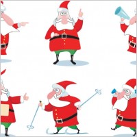 vector cartoon santa claus
