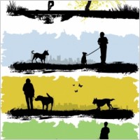 vector characters buildings scenes silhouette vector 02