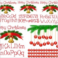vector christmas alphanumeric