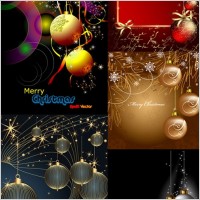 vector christmas ball hanging
