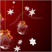 vector christmas ball hanging 1