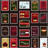 vector christmas stamps
