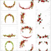 vector christmas wreath collection