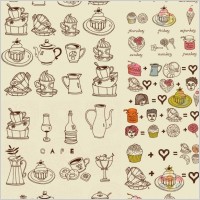 vector coffee dessert