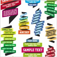 vector color ribbons ribbons
