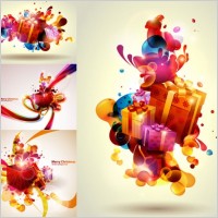 vector colorful christmas gift