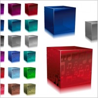 vector colorful cube