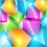 Vector Colorful Cube Background