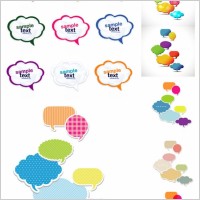 vector colorful cute dialog