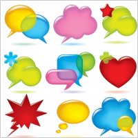 vector colorful dialogue bubbles