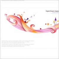 vector colorful fairytale world