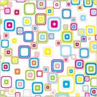 Vector Colorful Seamless Retro Pattern With Rounded Squares