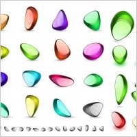 vector colorful transparent crystal