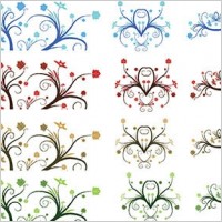 Vector - Curly Leaf Ornaments