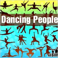 Vector Dancing Silhouettes