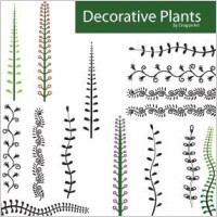 Vector decorative plants