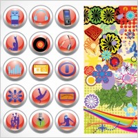 Vector Design Buttons Graphics