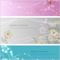 Vector fantasy flowers hand-painted