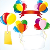 vector festive balloon
