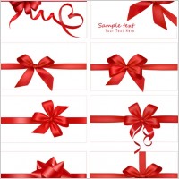 vector festive gift bow