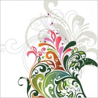 Vector Floral Design Element
