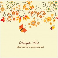 Vector Floral Greeting Card