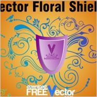 Vector Floral Shield