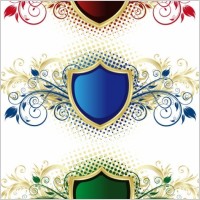 Vector Floral Shield