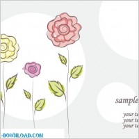 Vector flower doodles