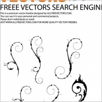 Vector flowers silhouettes
