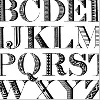 Vector Font: Roman Print