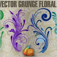 Vector Free Grunge Florals