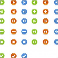Vector Glossy Buttons Icons