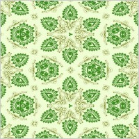 Vector Green Seamless Floral Ornament