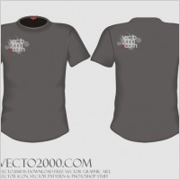 Vector illustration: T-shirt design template (for men)