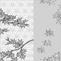 Vector line drawing of flowers-34(Maple Leaf)