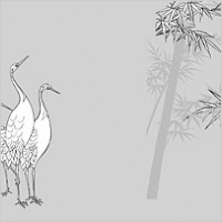 Vector line drawing of flowers-49(Bamboo, bamboo shoots, Hok)