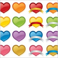 Vector Love Heart Set