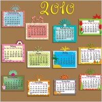 vector lovely 2010 calendar