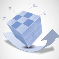 Vector Magic Cube and Arrow Design