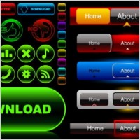 vector navigation bar button