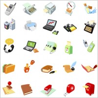 vector office supplies icon